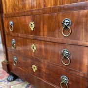 Secretary in mahogany period empire stamped pierre benoît marcion early nineteenth century