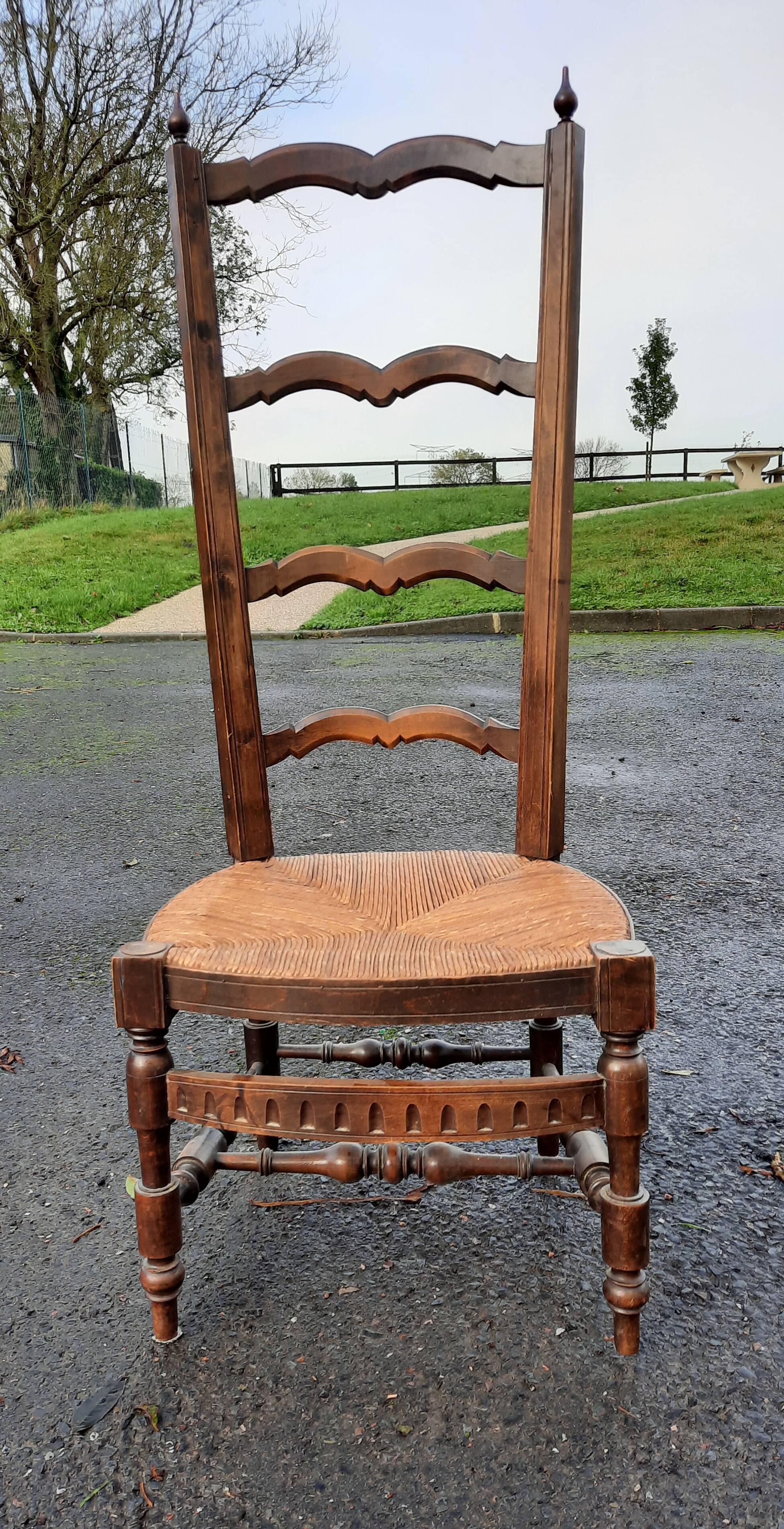 Straw low chair called fireside chair