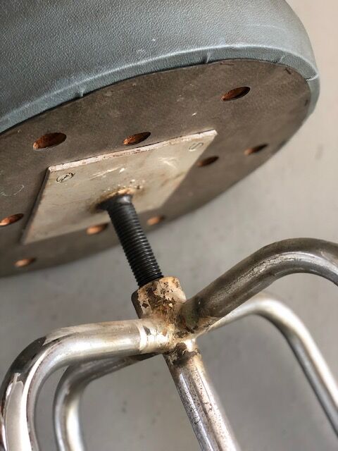 Industrial stool with adjustable height
