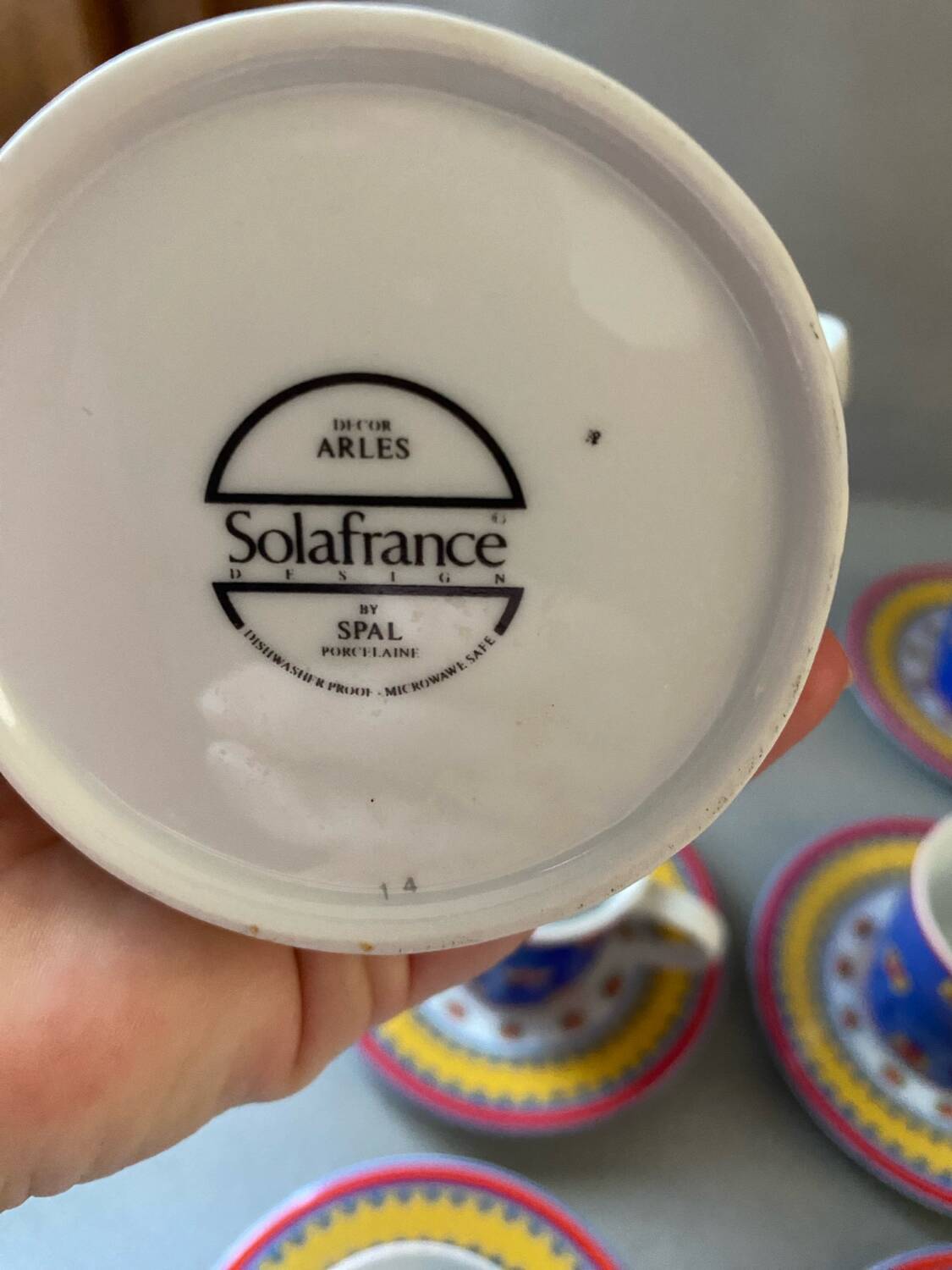 Porcelain coffee service Arles decor solafrance