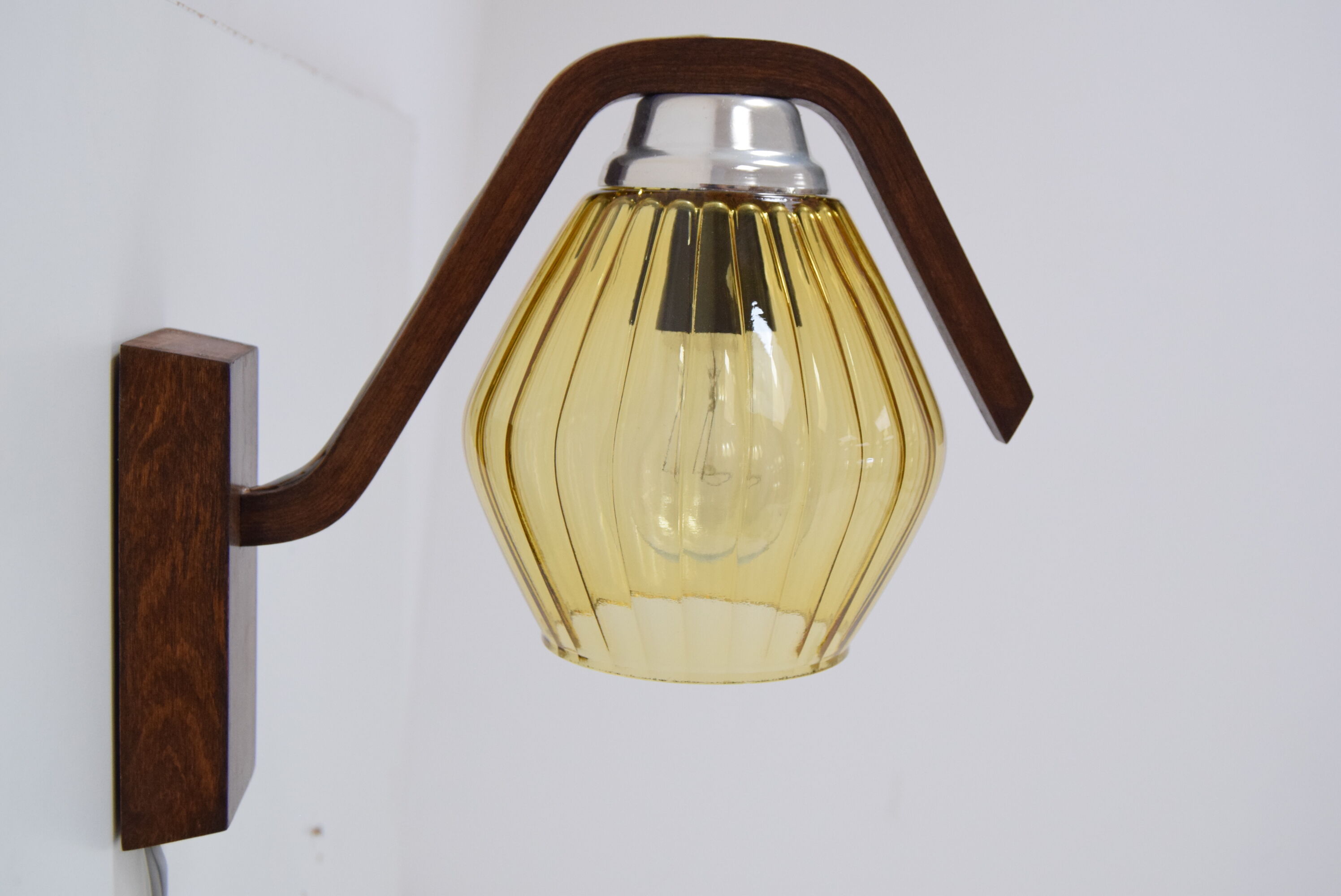 Mid-century Wall Lamp by Drevo Humpolec, 1960’s.