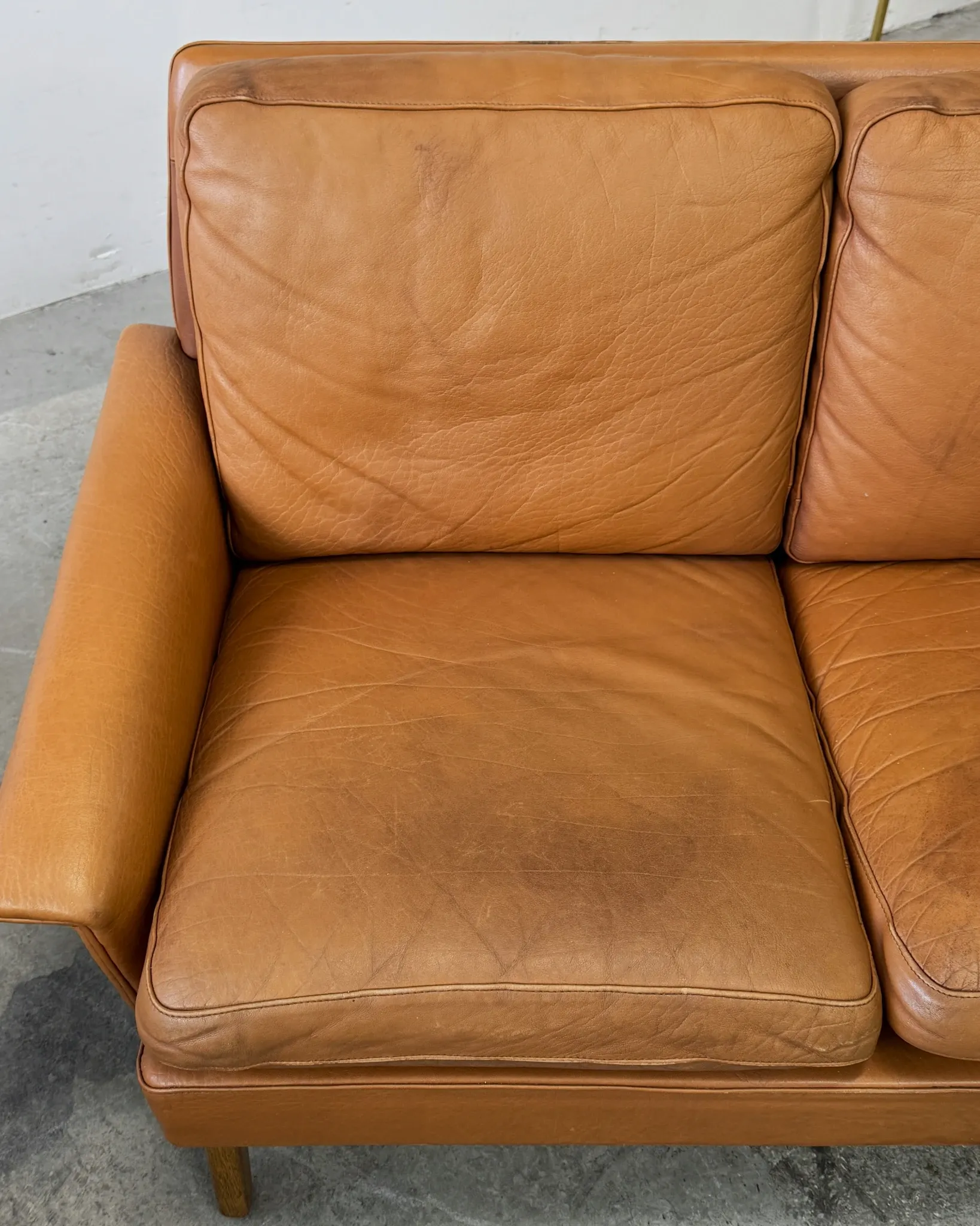 Leather sofa, Denmark, 1960s/70s, vintage, mid-century modern