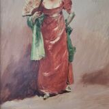 Pair of oils on panel by henri victor lesur