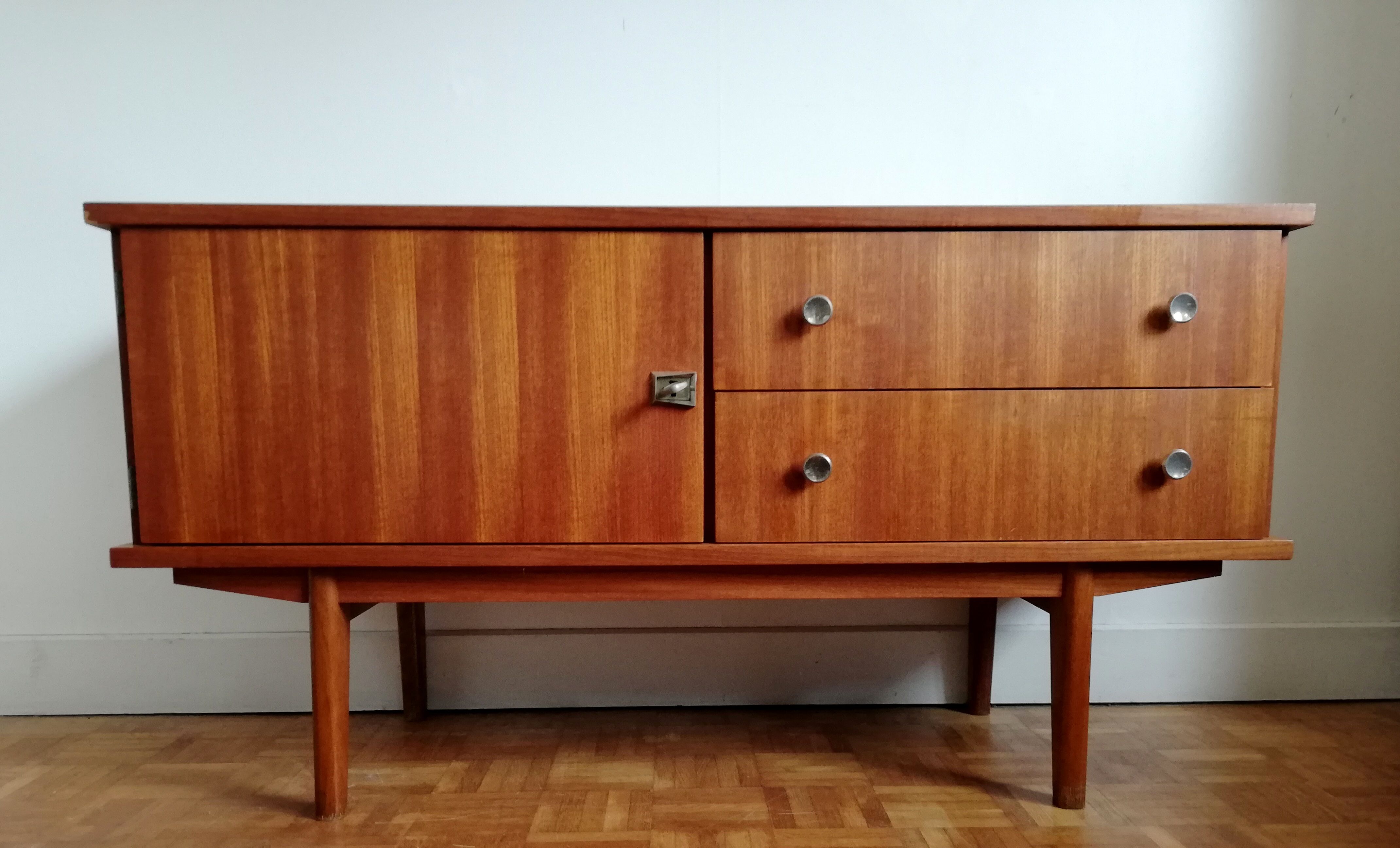 Enfilade furniture tv Scandinavian teak 60s