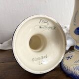 Pair of Quimper earthenware candlesticks
