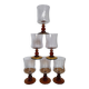6 verres à pied ambrés