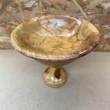 Antique Vintage Turned Wood Centerpiece Cup