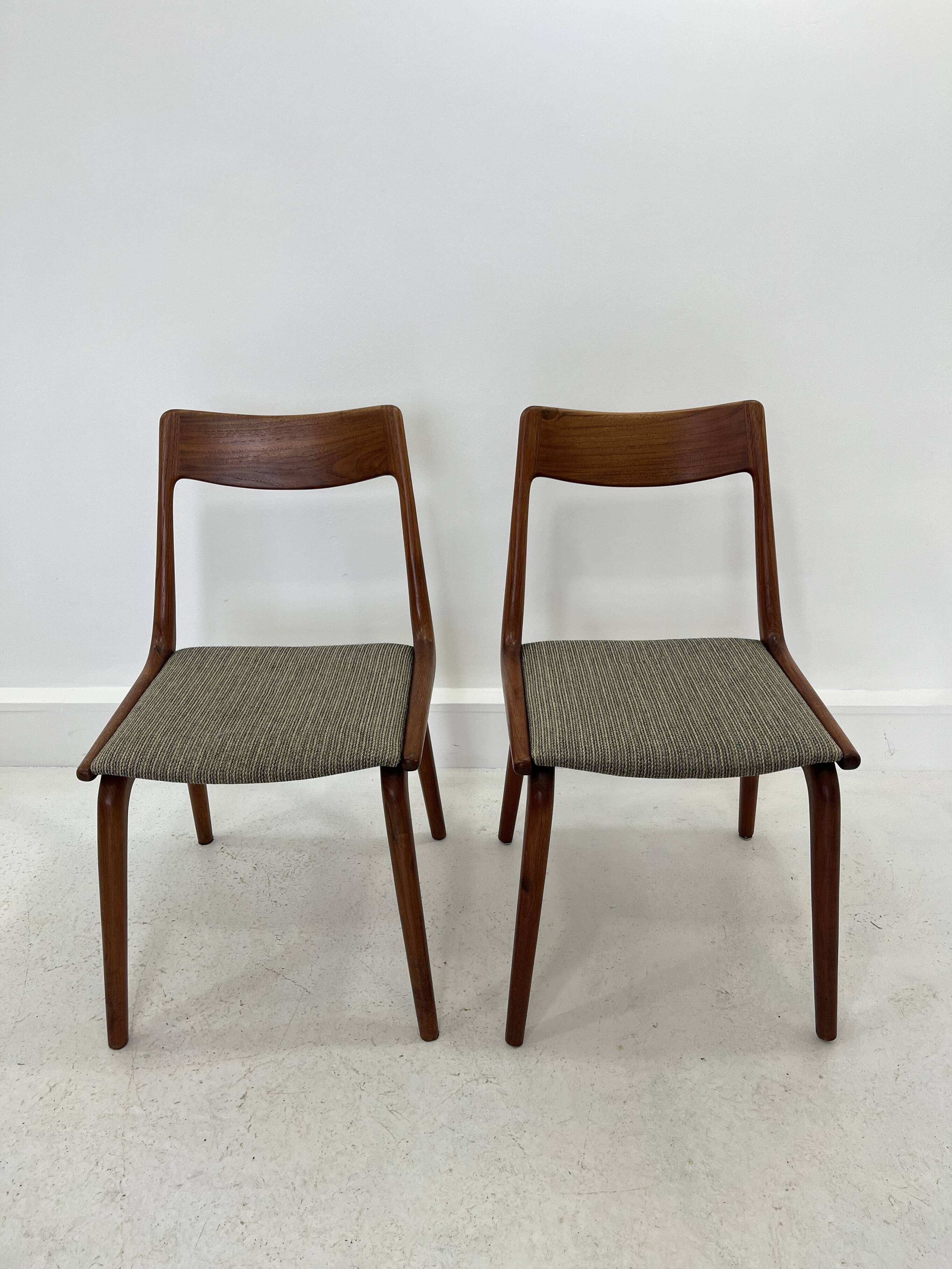 Teak Boomerang Dining Chairs by A.E.Christensen set of 2