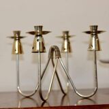 Chandelier suédois vintage en chrome