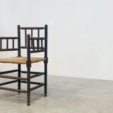 1930's Bobbin easy chair low back