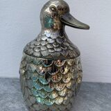 Italian ice bucket, brass duck by Mauro Manetti