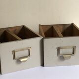 Pair of gray drawers with separator