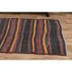 Vintage Turkish Striped Orange Purple Runner Rug 107x233