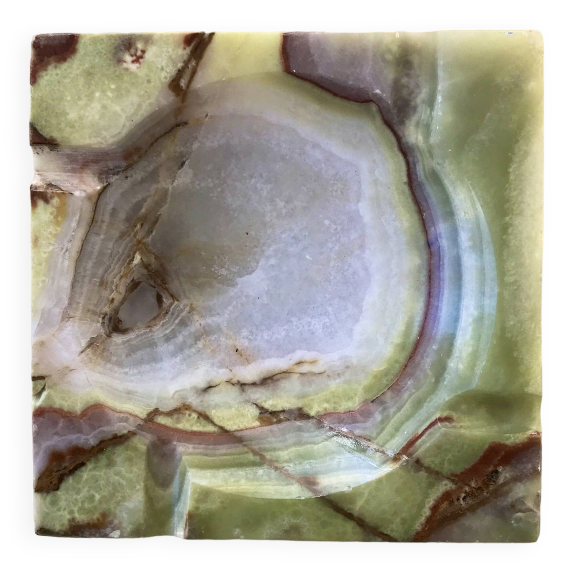 Green onyx ashtray