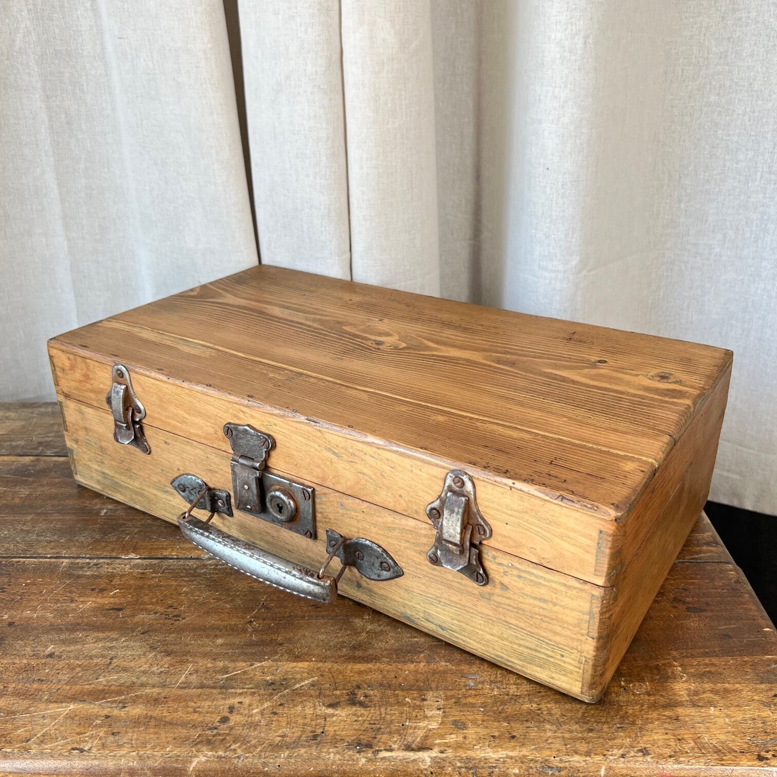 Wooden suitcase