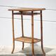 Bamboo and woven wicker table, vintage bamboo console, side table