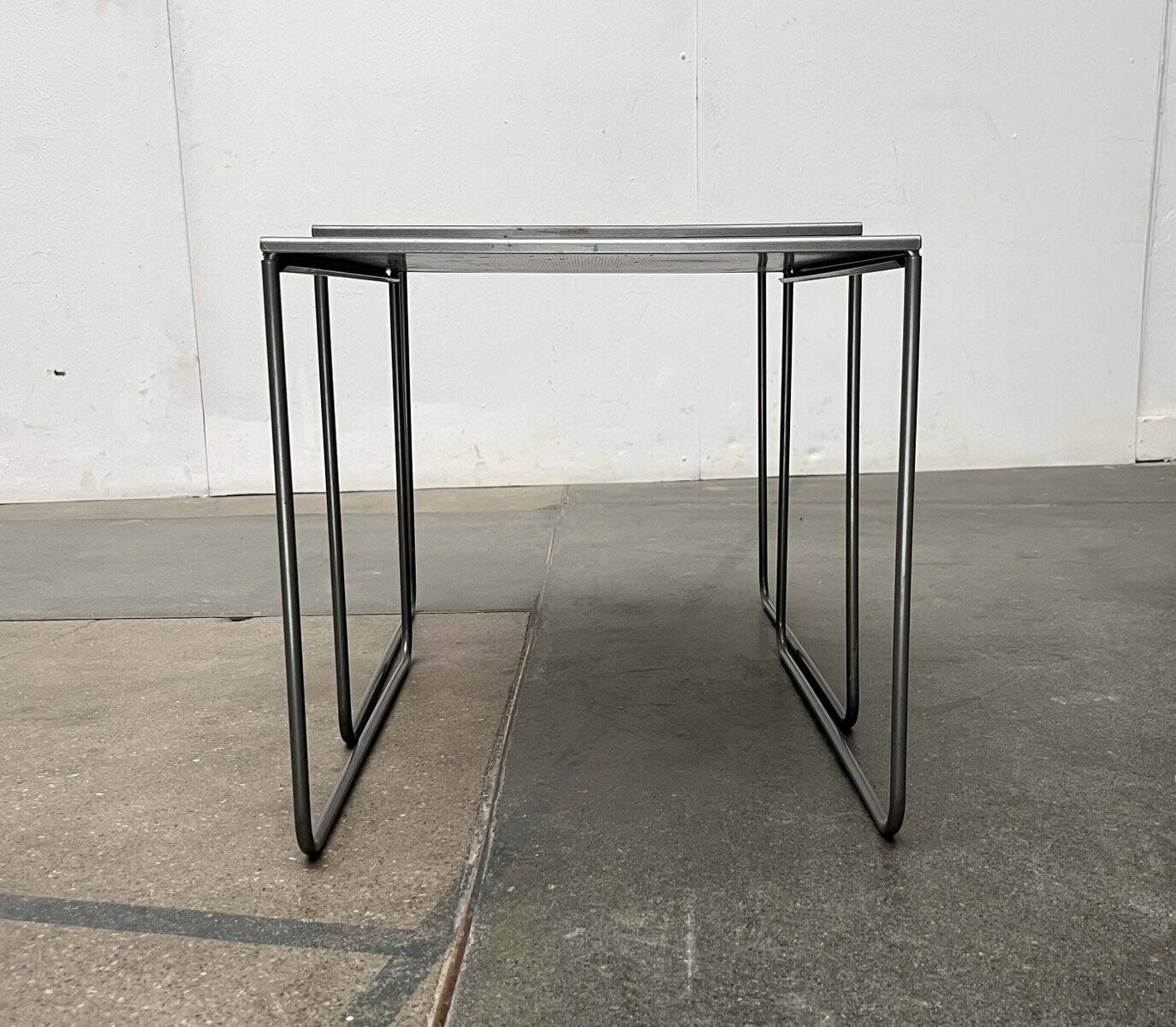 Postmodern perforated metal nesting side tables from Ikea, 1980s, set of 2.