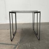 Postmodern perforated metal nesting side tables from Ikea, 1980s, set of 2.