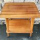 Serving trolley, TV table, varnished wood, 1950s
