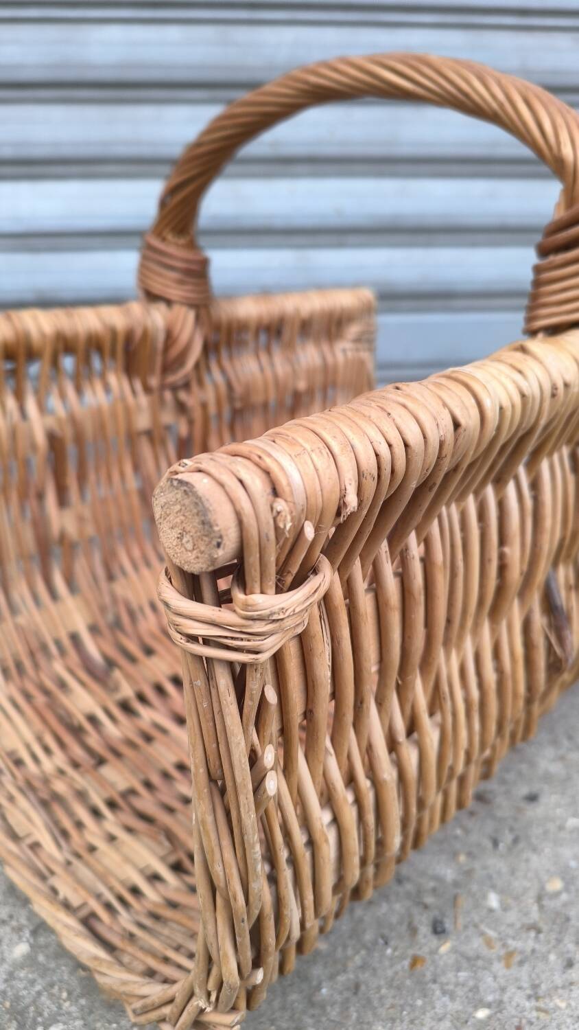 Wicker log basket 1970