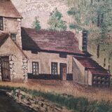 Vintage French oil painting, signed Levergne, 1958