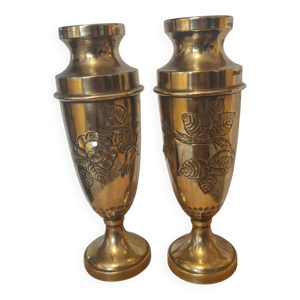 Paire de vases en cuivre