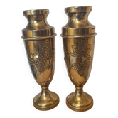 Pair of copper vases from the early 20th century.