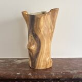 Tree trunk effect vase by Grandjean Jourdan