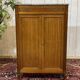 Small Louis XVI style cabinet in mahogany, oak, and marble top.