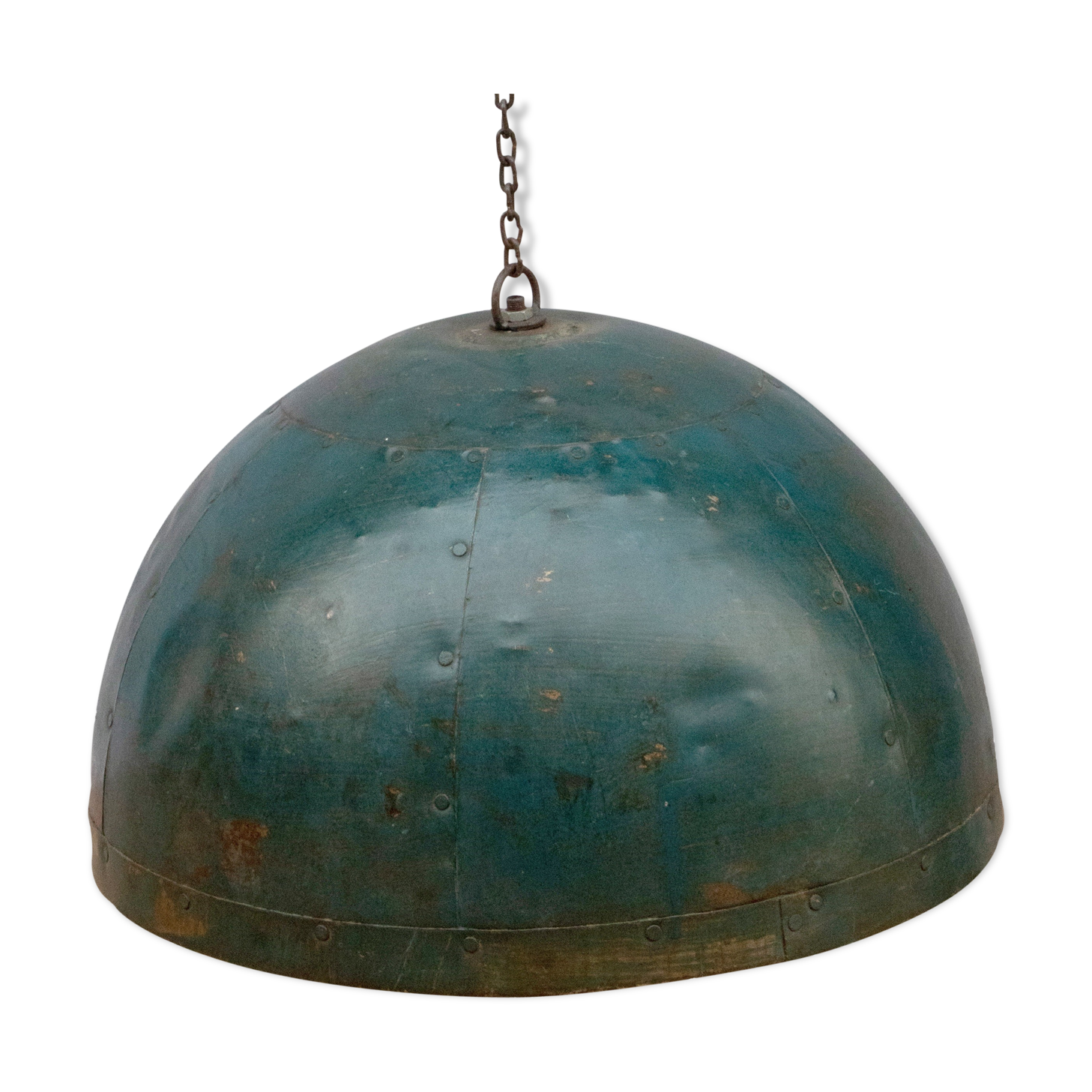 Suspension métal avec son coloris bleu-vert d'origine