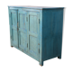 Buffet burmese teak cupboard with original turquoise patina