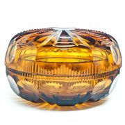 Bonbonnière Art Déco, cristal, Moser, Tchécoslovaquie, années 1930
