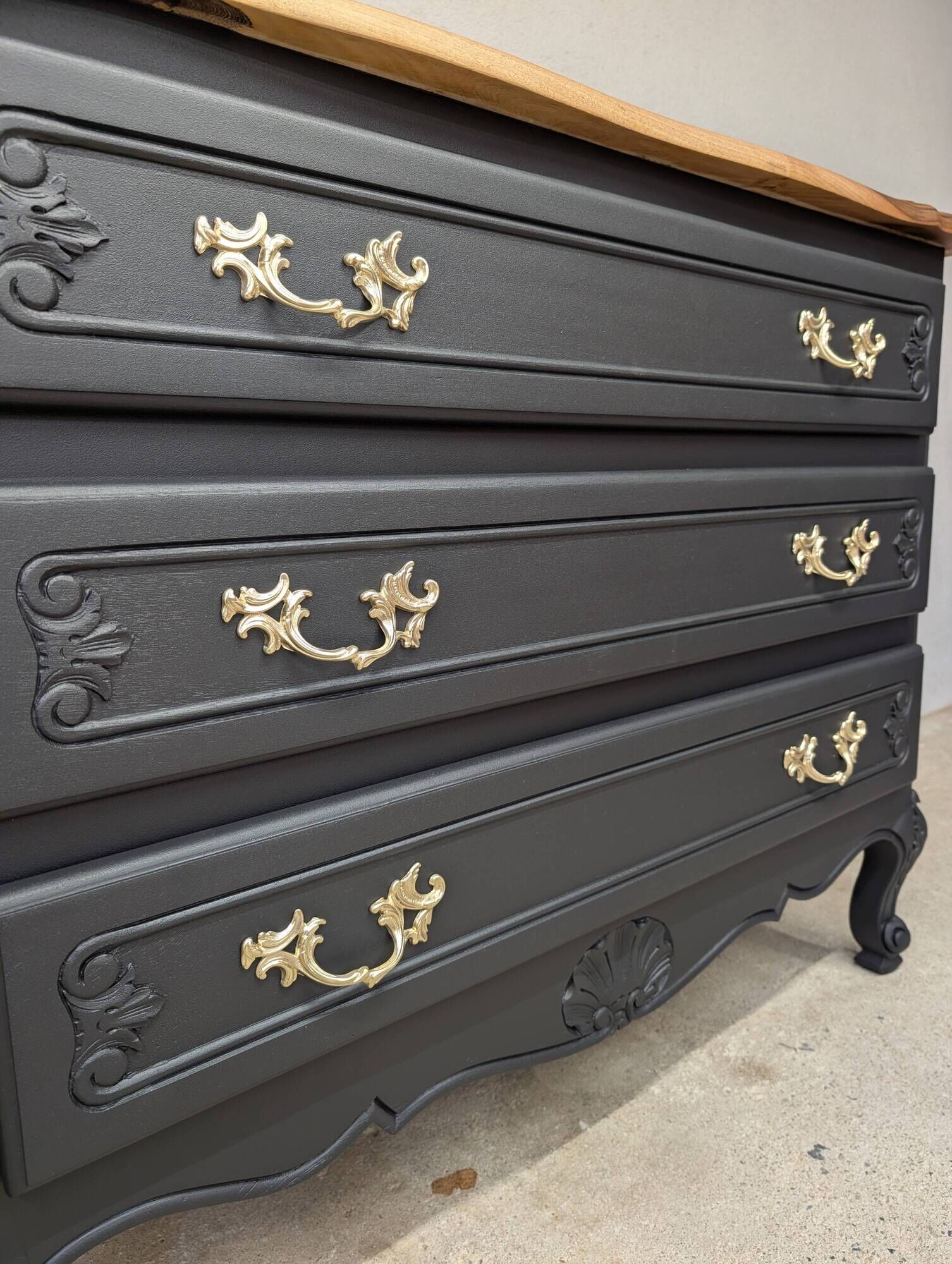 Vintage walnut commode refurbished