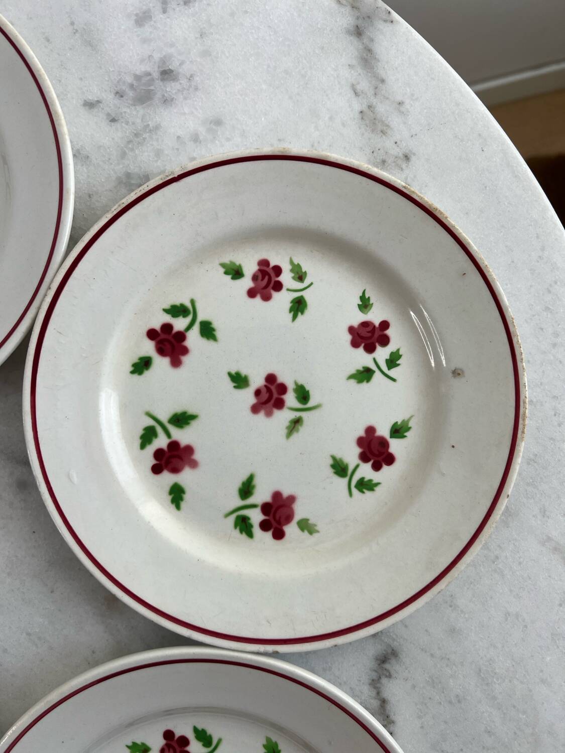 5 assiettes Lunéville Rosine