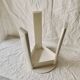 Vintage white plastic tripod stool Gedy - design Olaf von Bohr