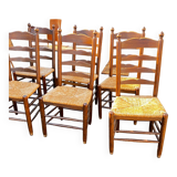 6 chaises  de ferme