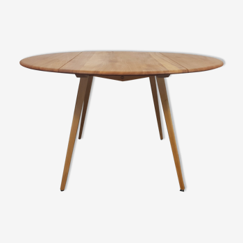 Ercol round drop leaf dining table, 1960s - no.6