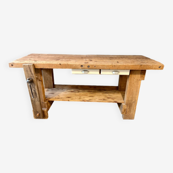 Old wooden workbench, renovated