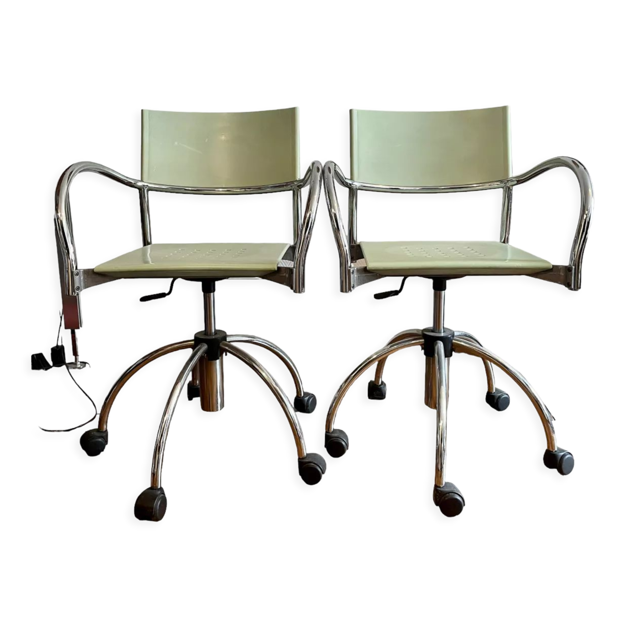 Pair of office chairs published by Segis in the 1980s