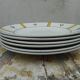 Six flat plates made of earthenware