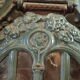 Feu ancien type salmandre en fonte
