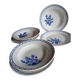 6 old plates 1920/30 Badonviller, blue decor