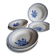 6 old plates 1920/30 Badonviller, blue decor