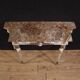 Italian lacquered Louis XVI-style console table with marble top