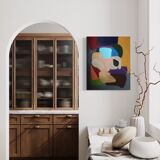 Abstract colorful handmade painting