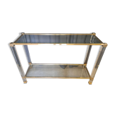 Console Pierre Vandel en lucite et alu doré