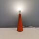Pied de lampe de table en céramique à glaçure orange