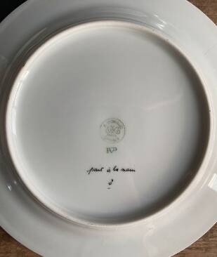6 dessert plates in Limoges porcelain - Manufacture A. Vignaud