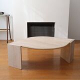 Travertine coffee table Roche Bobois