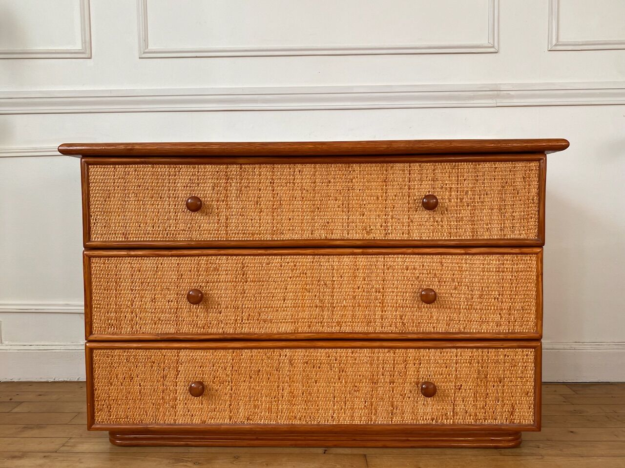 Rattan chest of drawers